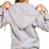 Anuohiss Full Zip Hoodie Sweatshirt for Women, Long Sleeve with Front Pockets, Light Grey-M…